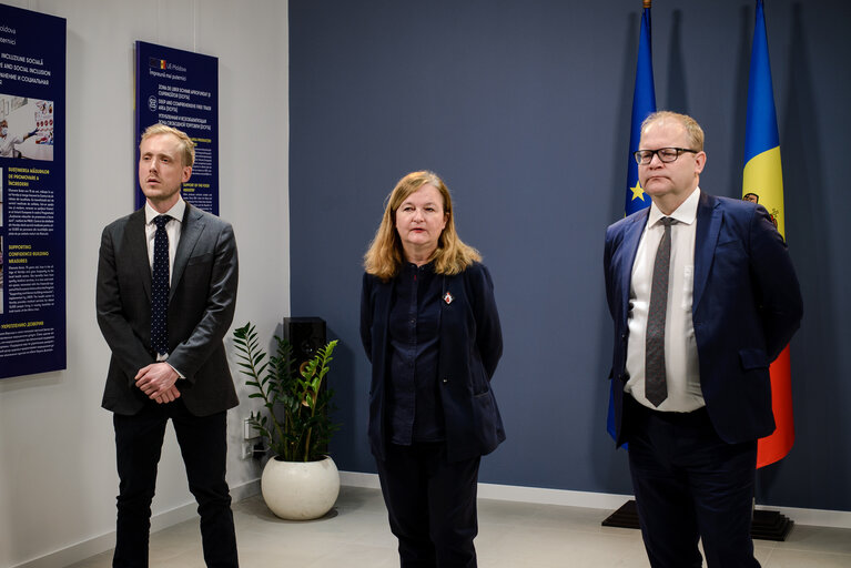 Valokuva 7: AFET/SEDE Delegation to Moldova - Press point.