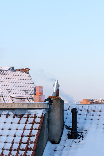 Φωτογραφία 8: Winter season - EP Headquarters from a distance. Brussels under the snow