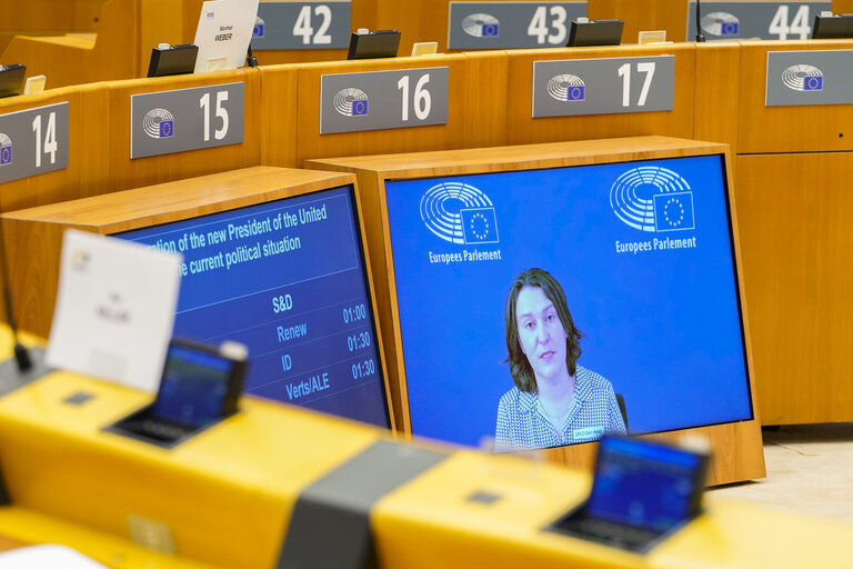 EP plenary session.- Inauguration of the new President of the United States and the current political situation