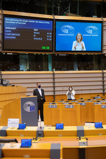 Foto 42: EP plenary session.- Strengthening the single market: the future of free movement of services