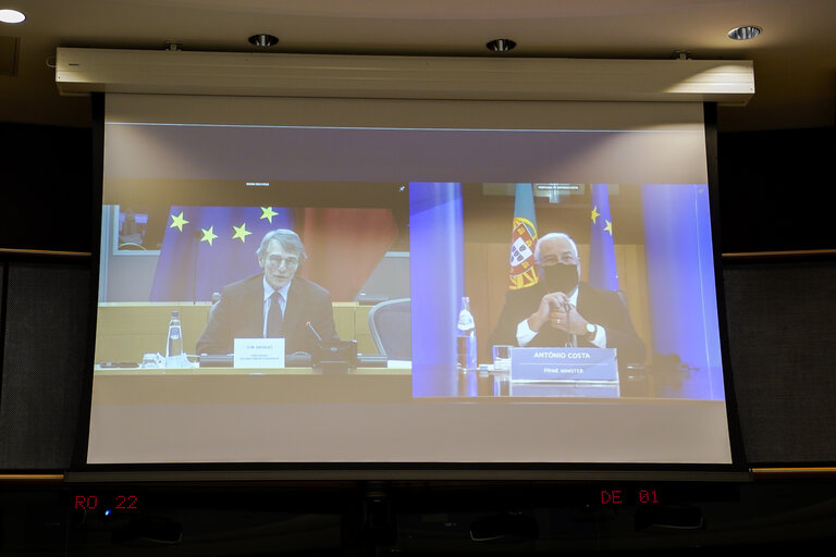 Meeting of the EP Conference of President with the participation of Antonio COSTA, Portuguese Prime Minister.