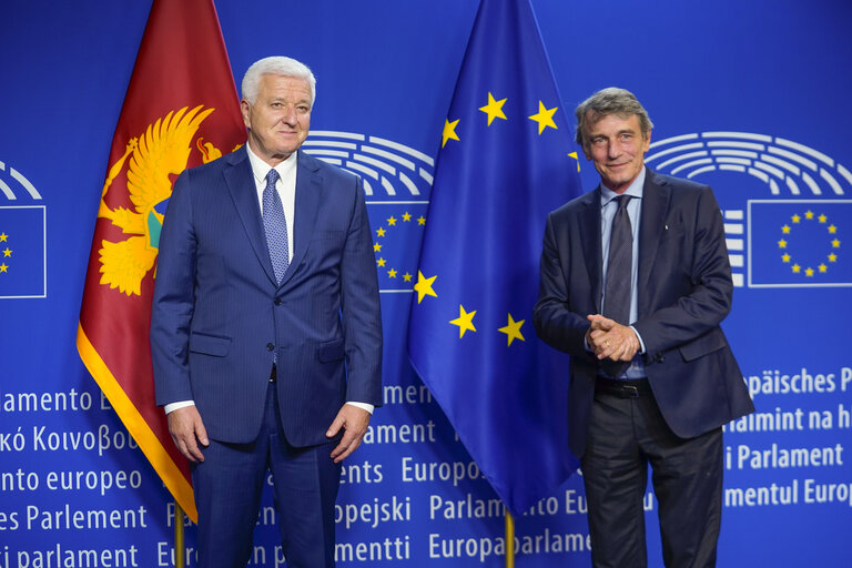 David SASSOLI, EP President meets with Duško MARKOVIC, Prime Minister of Montenegro