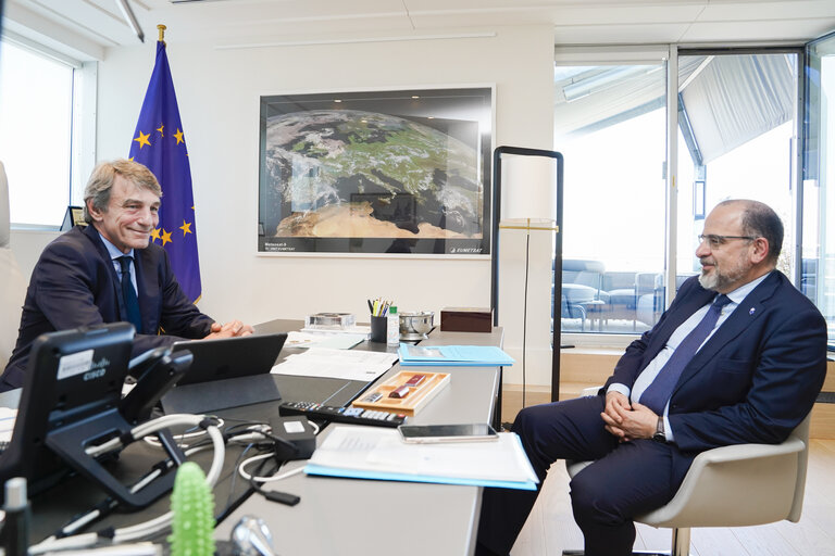 David SASSOLI, EP President meets with Luca JAHIER, President of the Economic and Social Committee