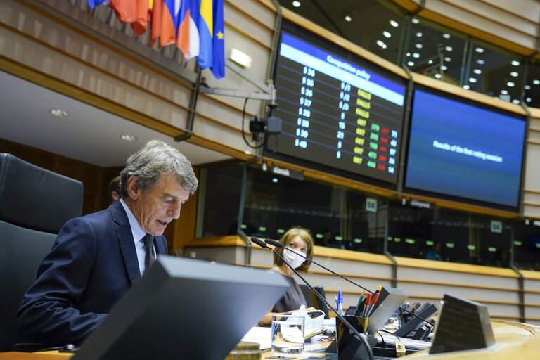 EP Plenary session - Announcement of the results of the first voting session