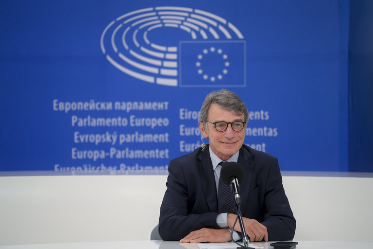 Φωτογραφία 23: Press conference by David SASSOLI, EP President on the European Council (EUCO)