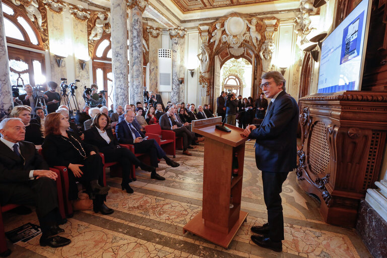 David SASSOLI, EP President, delivers a speech at the Luiss University in Rome.