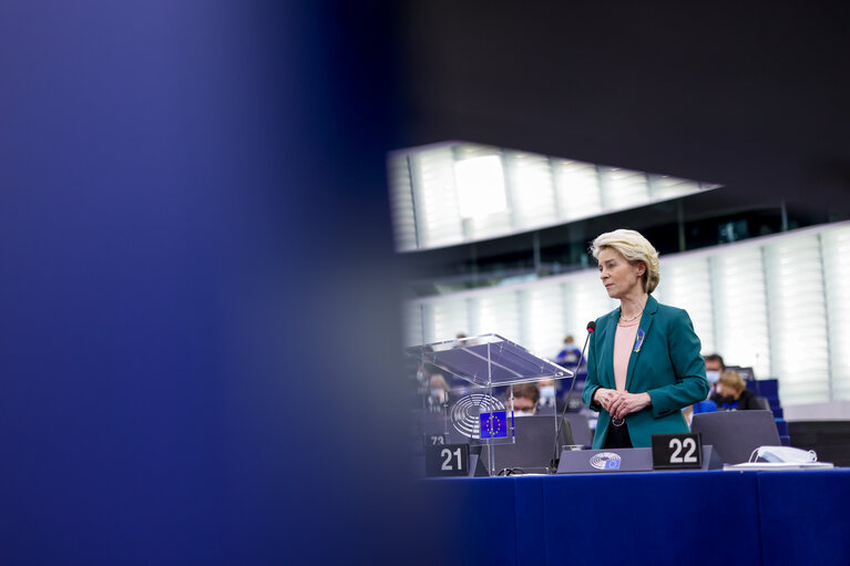 Fotografie 3: EP Plenary session - Question Time to Ursula von der LEYEN, President of the European Commission - Two years on, implementation of the political priorities