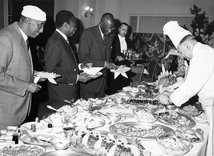 Amadou Lamine Gueye during during a Contact Committee meeting (APE/EAMA) in Bonn (3-4) May 1961