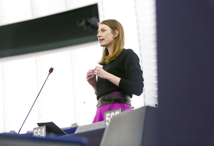 Photo 2: Julia DONATH in the EP in Strasbourg