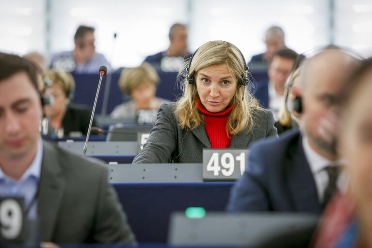 Foto 4: Agnes EVREN in the EP in Strasbourg