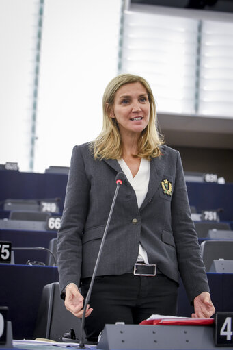 Billede 5: Agnes EVREN in plenary session in the EP in Strasbourg