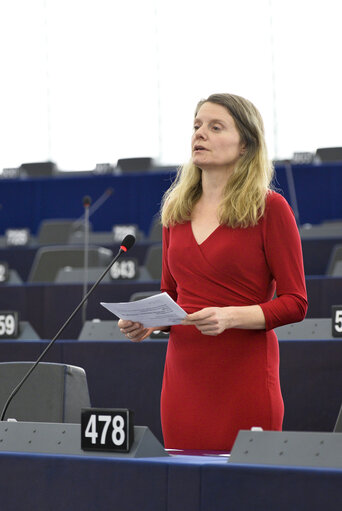 Foto 3: Henrike HAHN in the EP in Strasbourg