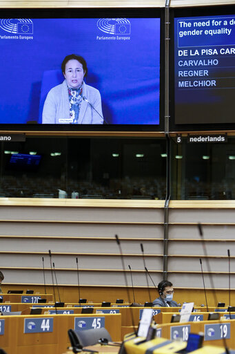 Fotografija 14: EP Plenary session - The need for a dedicated Council configuration on gender equality