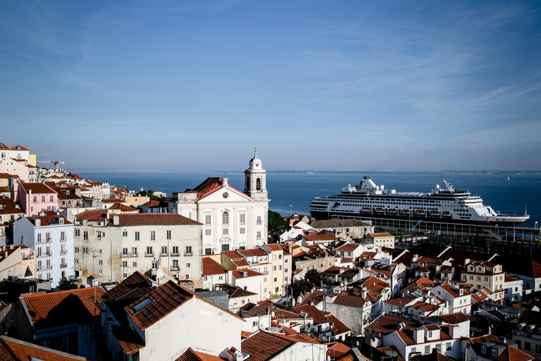 General view of Lisbon downtown during COVID-19 pandemic, in Lisbon.