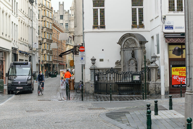 Billede 1: Lockdown situation in Brussels imposed by Belgian authorities to limit the spread of COVID-19 virus