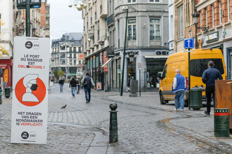 Billede 6: Lockdown situation in Brussels imposed by Belgian authorities to limit the spread of COVID-19 virus