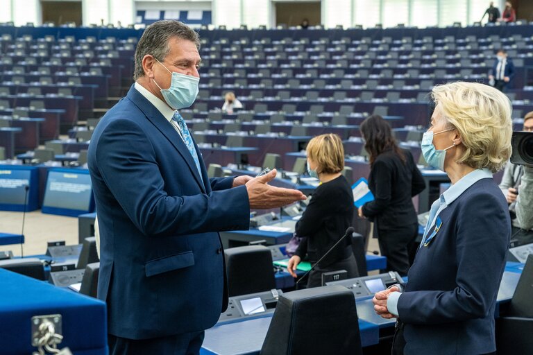 Nuotrauka 2: EP Plenary session - Conclusions of the European Council meeting of 24-25 March 2022: including the latest developments of the war against Ukraine and the EU sanctions against Russia and their implementation