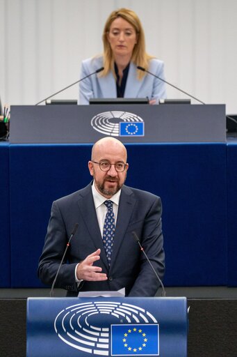 Fotografi 35: EP Plenary session - Conclusions of the European Council meeting of 24-25 March 2022: including the latest developments of the war against Ukraine and the EU sanctions against Russia and their implementation