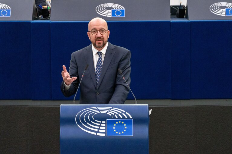 Fotografi 34: EP Plenary session - Conclusions of the European Council meeting of 24-25 March 2022: including the latest developments of the war against Ukraine and the EU sanctions against Russia and their implementation