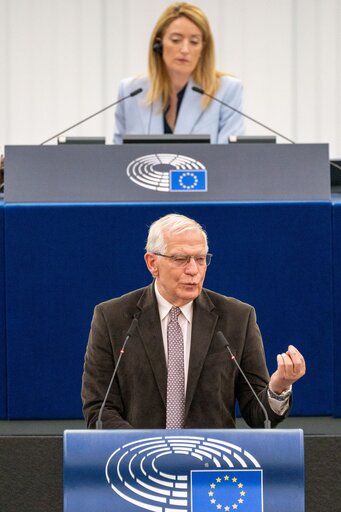 Fotografi 23: EP Plenary session - Conclusions of the European Council meeting of 24-25 March 2022: including the latest developments of the war against Ukraine and the EU sanctions against Russia and their implementation