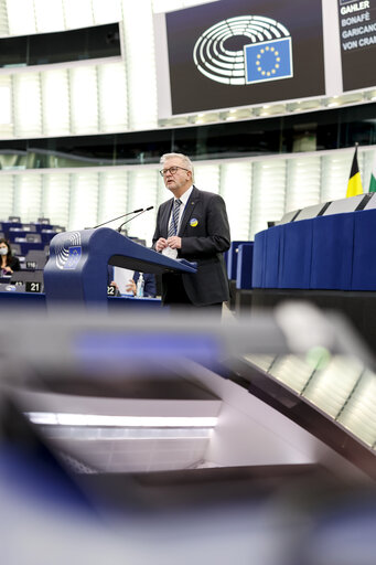 Fotografi 33: EP Plenary session - Conclusions of the European Council meeting of 24-25 March 2022: including the latest developments of the war against Ukraine and the EU sanctions against Russia and their implementation