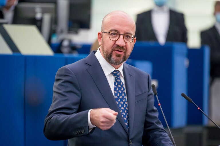 Nuotrauka 6: EP Plenary session - Key debate - Conclusions of the European Council meeting of 24-25 March 2022 - including the latest developments of the war against Ukraine and the EU sanctions against Russia and their implementation