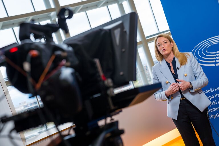 Roberta METSOLA, EP President recording a video message