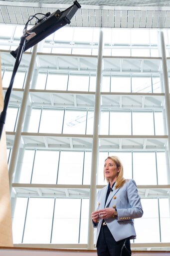 Roberta METSOLA, EP President recording a video message