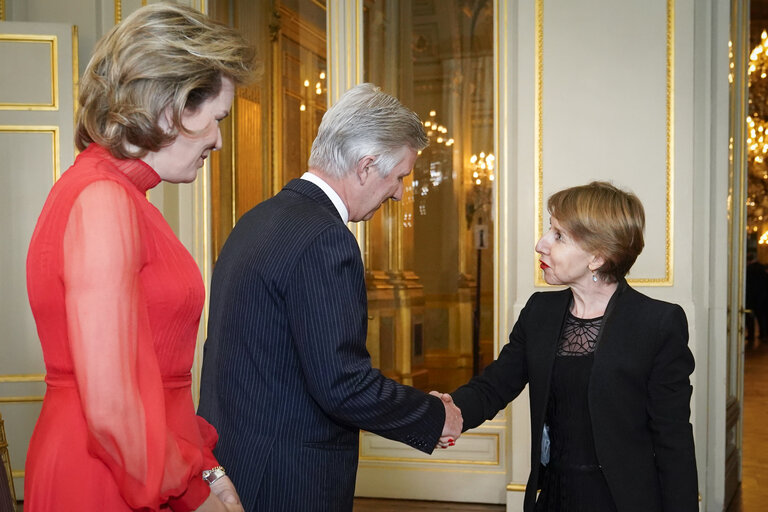 Foto 37: New Year reception at the Belgian Royal Palace for European Authorities