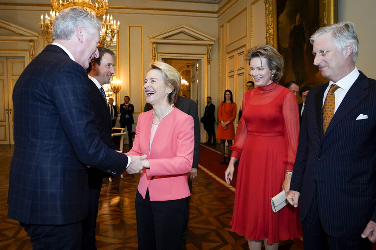 Fotogrāfija 3: New Year reception at the Belgian Royal Palace for European Authorities