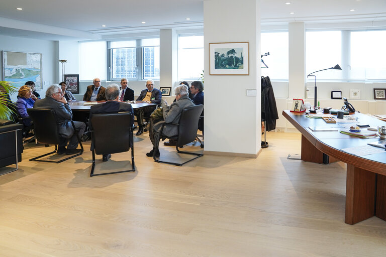 Nuotrauka 4: David SASSOLI, EP President meets with professor Gui