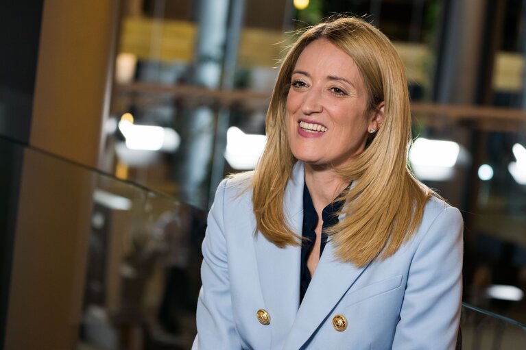 Interview of Roberta METSOLA, EP President by the TV channel RAI