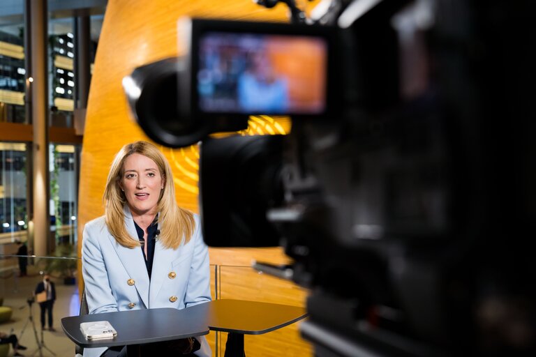 Interview of Roberta METSOLA, EP President by the TV channel RAI