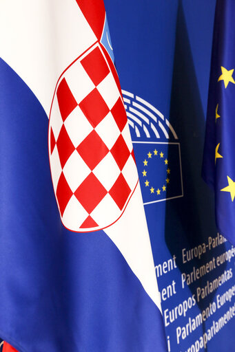 Fotografija 4: David SASSOLI, EP President meets with Andrej PLENKOVIC, Croatian Prime Minister