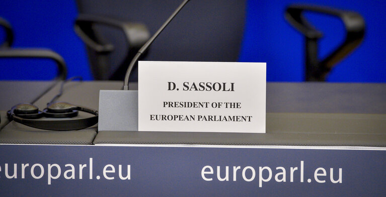 Foto 21: David SASSOLI, EP President meets with Andrej PLENKOVIC, Croatian Prime Minister - Press conference