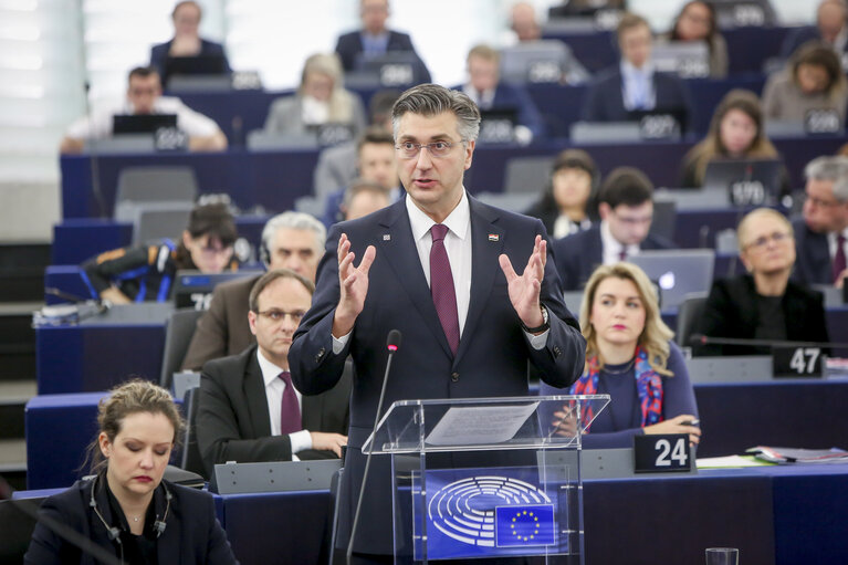 Foto 5: EP Plenary session - Presentation of the programme of activities of the Croatian Presidency