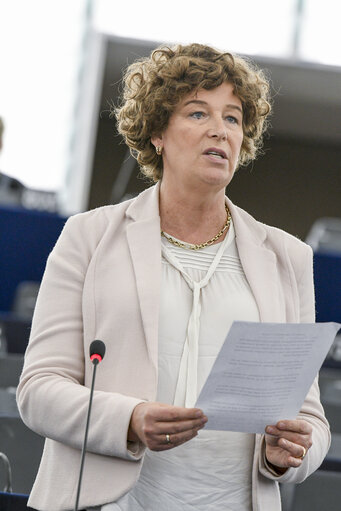 Petra DE SUTTER in the EP in Strasbourg