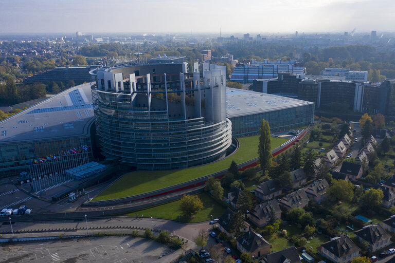 Foto 12: Aerial view of the EP building in Strasbourg