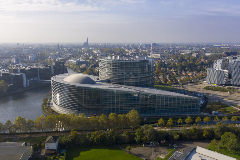 Foto 26: Aerial view of the EP building in Strasbourg