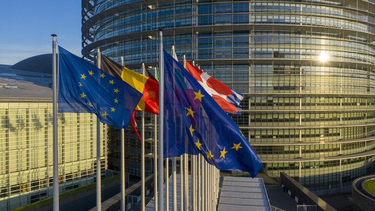 Foto 32: Aerial view of the EP building in Strasbourg