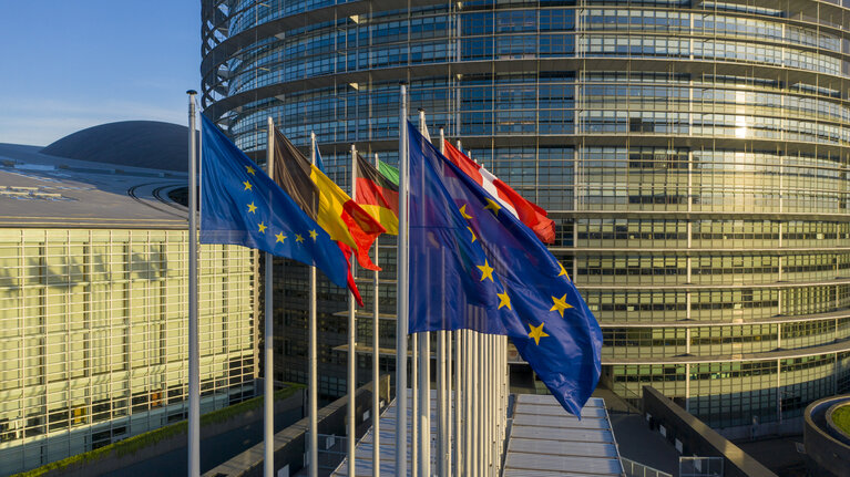 Foto 30: Aerial view of the EP building in Strasbourg