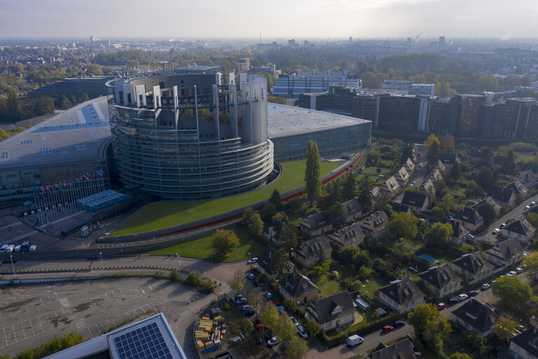 Foto 14: Aerial view of the EP building in Strasbourg