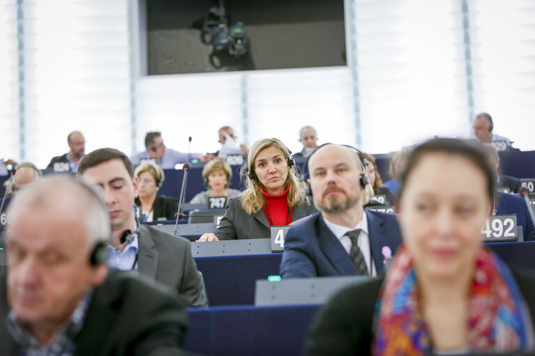 Agnes EVREN in the EP in Strasbourg