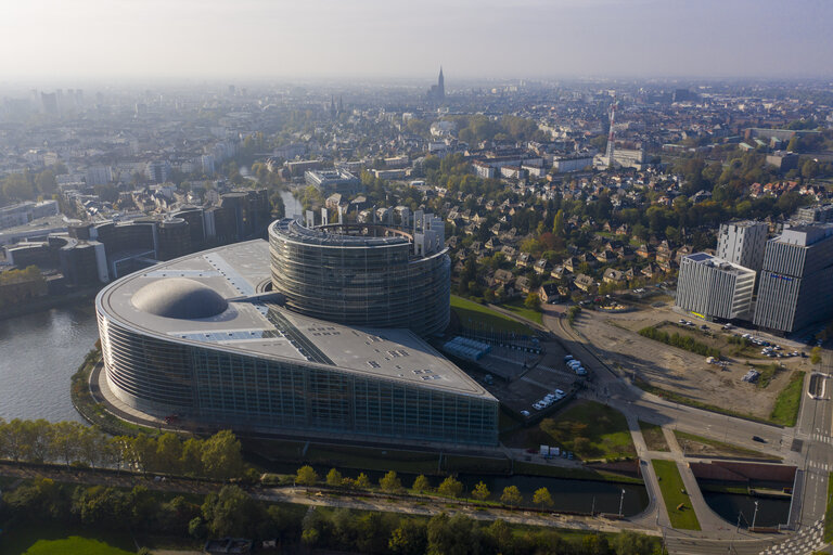 Foto 24: Aerial view of the EP building in Strasbourg