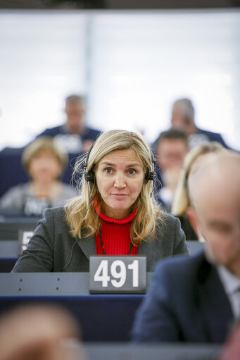 Agnes EVREN in the EP in Strasbourg