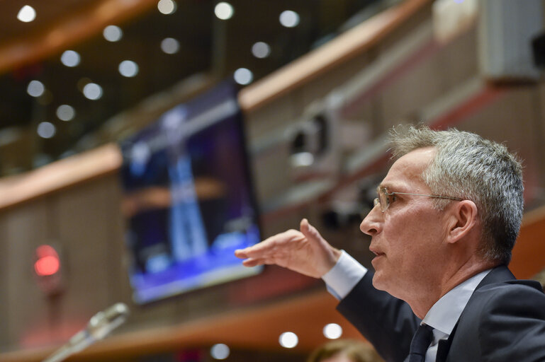 Photo 1 : AFET Public Hearing - Exchange of views with Jens Stoltenberg, NATO Secretary General