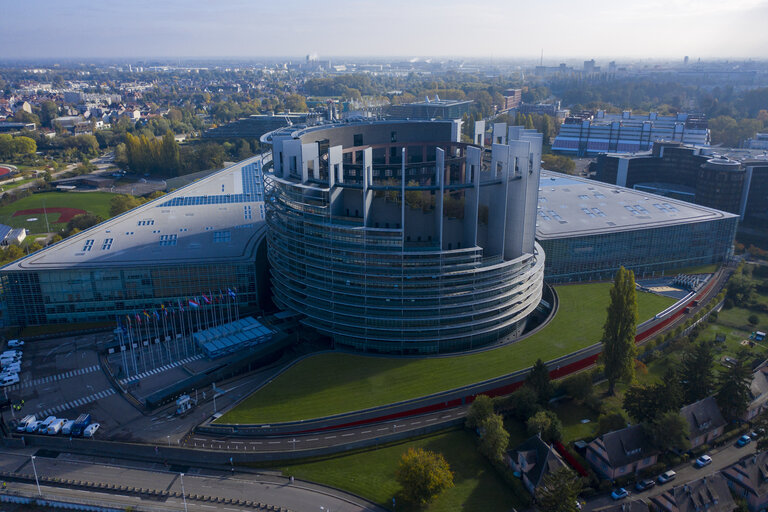 Foto 13: Aerial view of the EP building in Strasbourg