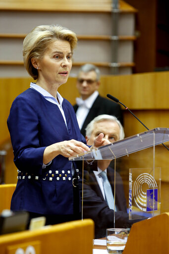 Fotogrāfija 6: EP Plenary session - Withdrawal Agreement of the United Kingdom of Great Britain and Northern Ireland from the European Union andthe European Atomic Energy Community