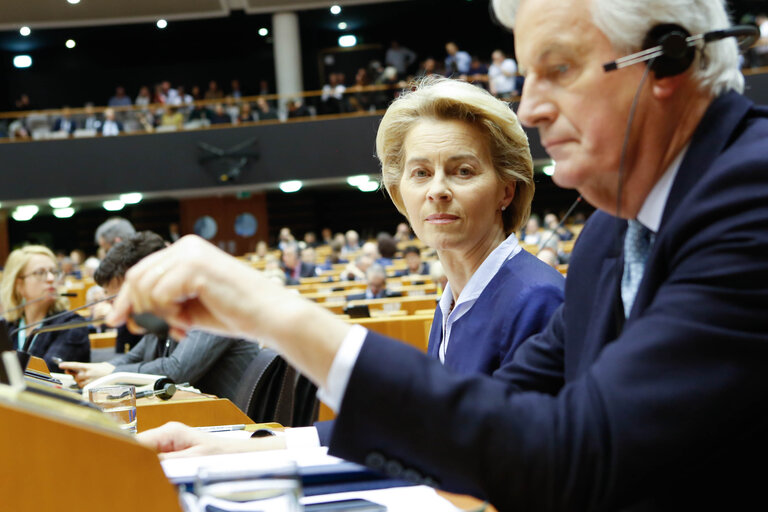 Fotogrāfija 12: EP Plenary session - Withdrawal Agreement of the United Kingdom of Great Britain and Northern Ireland from the European Union andthe European Atomic Energy Community