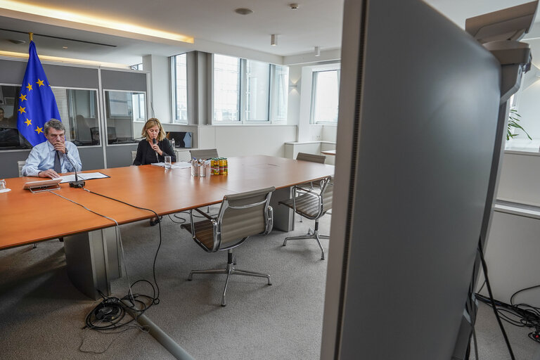 David SASSOLI, EP President meets with Mr Sundar PICHAI, CEO of Google-Videoconference meeting